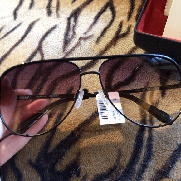 NEW! Rare QUAY high Key Cocoa fade Aviator Sunglasses ^read! main image 4